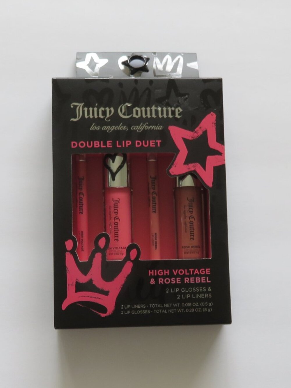 (#143) Juicy Couture Double Lip Duet - High Voltage & Rose Rebel (Pink/Coral)